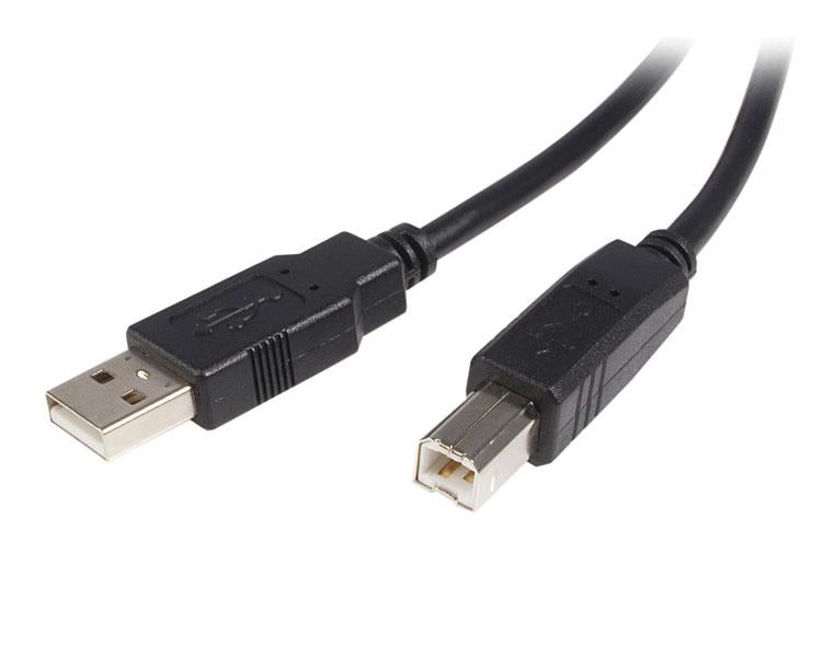 CABLE USB DE 5M PARA IMPRESORA - 1X USB A MACHO - 1X USB B MACHO - ADAPTADOR NEGRO - STARTECH.COM MOD. USB2HAB5M