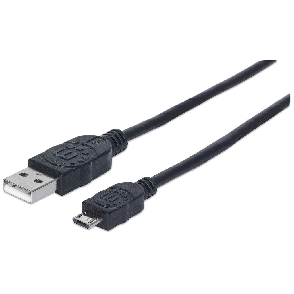 Manhattan USB-A to Micro USB-B 2.0 High-Speed Cable, 3m, Black