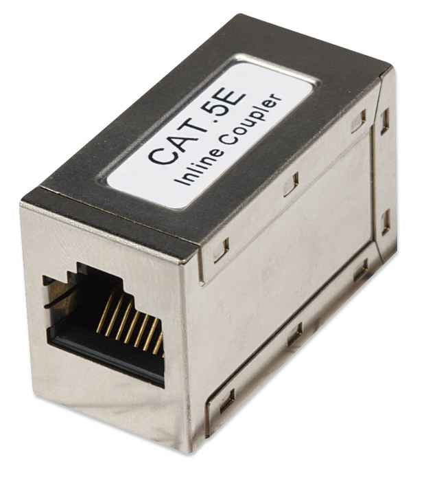 Cople Intellinet Cat5e RJ45 Modular Metálico UTP FTP 8P8C H-H Color Plateado