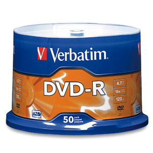 Verbatim AZO DVD-R 4.7GB/120min 16X Tray VL Spindle C/50