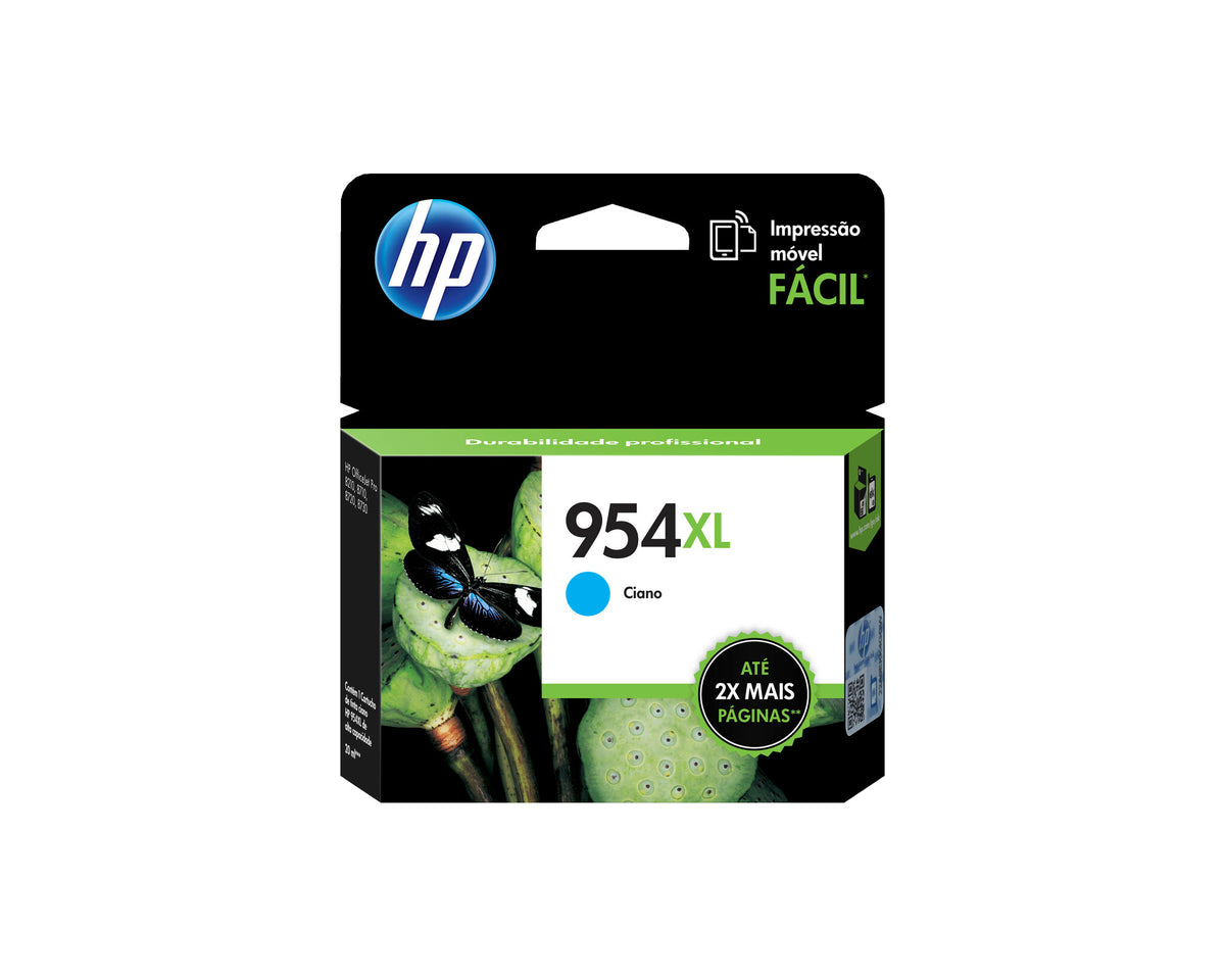 HP Cartucho original de tinta cian de alto rendimiento 954XL