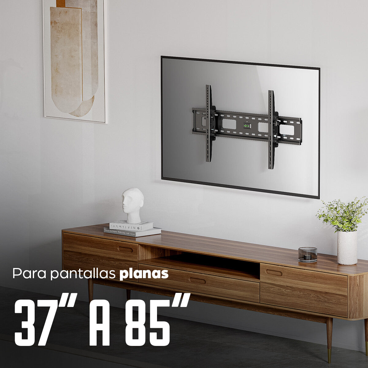 Manhattan Soporte para TV, de pared, con inclinación, pantallas planas de 37" a 85" de máximo 75 kg
