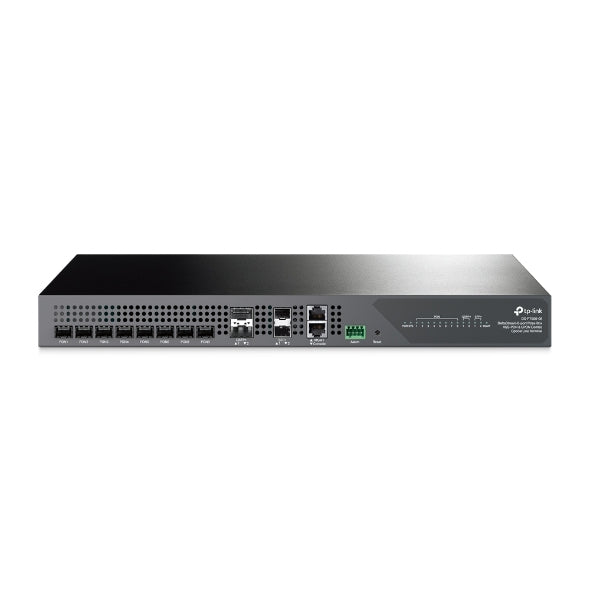 Deltra Stream - OLT de 8 Puertos XGSPON & GPON Combo / Conexión Hasta 2,048 ONUs / 2 Puerto 40G QSFP+ Uplink / 2 Puertos SFP+ 10G Uplink / Fuentes Redundantes AC-AC (incluidas) /  Administración desde la Nube Sin Costo (DPMS)