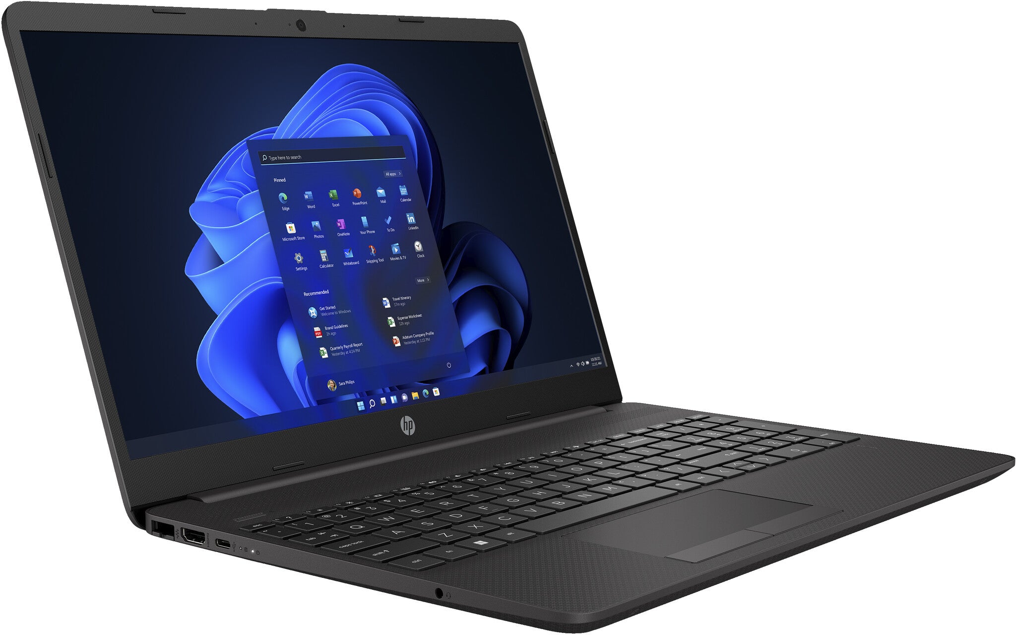 HP 255 G9 AMD Ryzen™ 7 5825U Computadora portátil 39.6 cm (15.6") HD 8 GB DDR4-SDRAM 512 GB SSD Wi-Fi 5 (802.11ac) Windows 11 Pro Negro