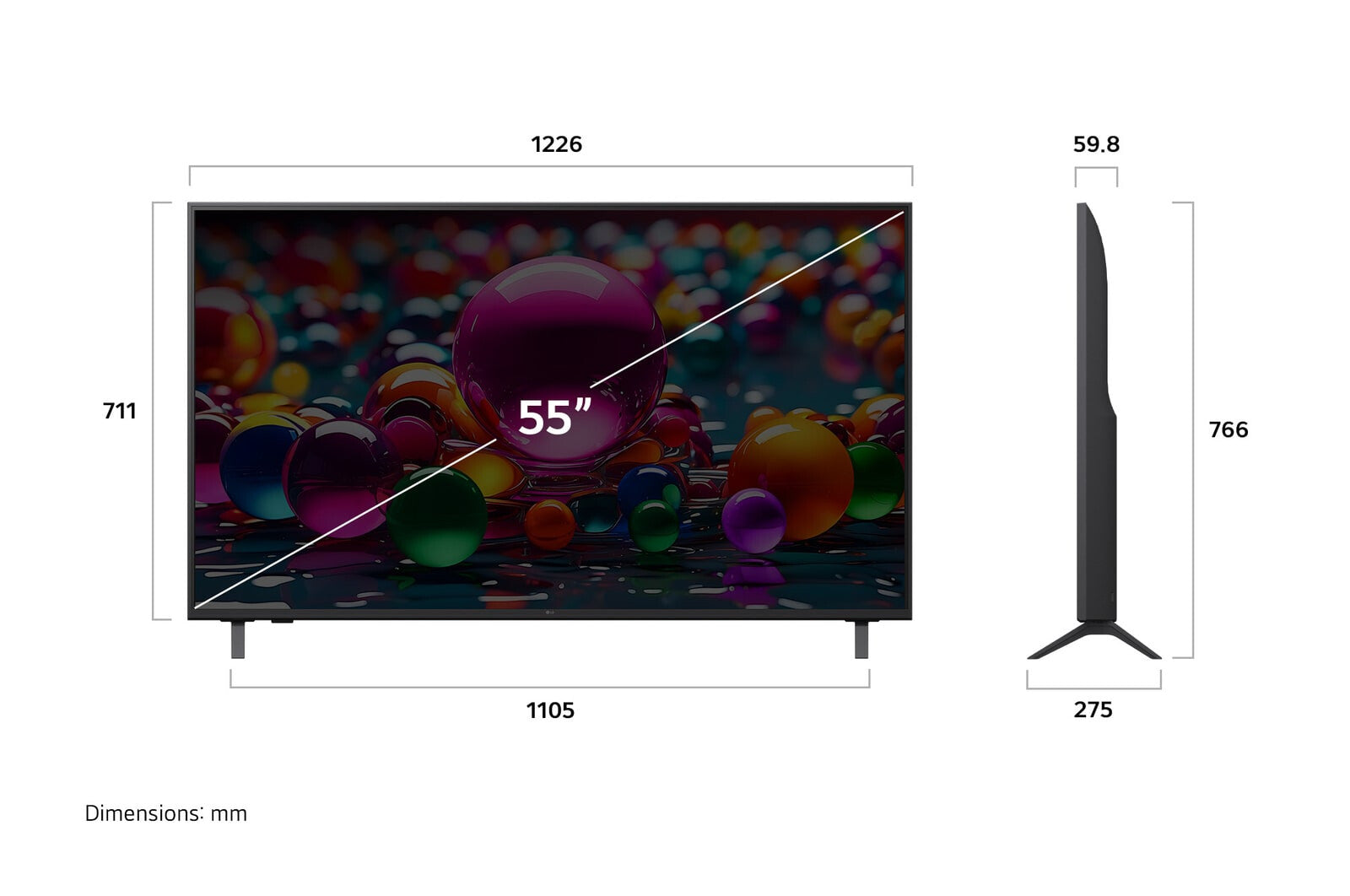 LG 55UA7500PSA Televisor 139.7 cm (55") 4K Ultra HD Smart TV Wifi Negro
