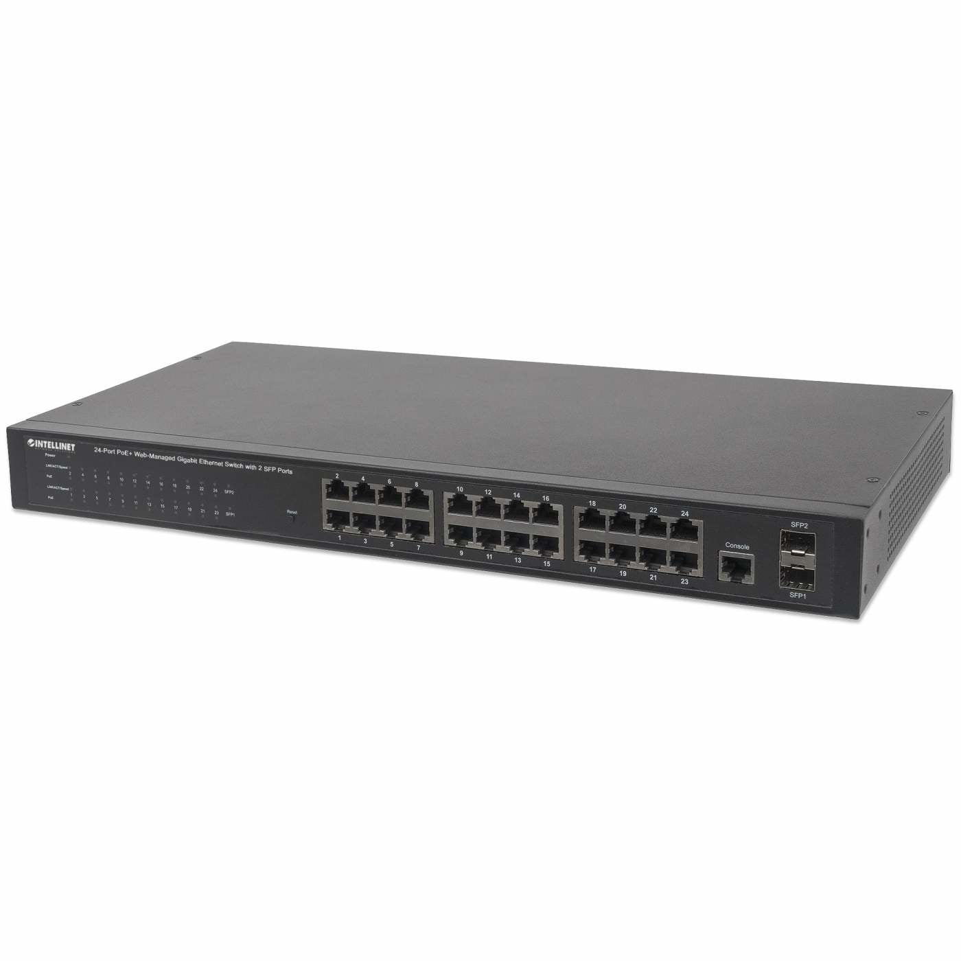 POE SWITCH,INTELLINET,560559, GB 24 PTOS 19 30W/PTO, 240W + 2 SFP