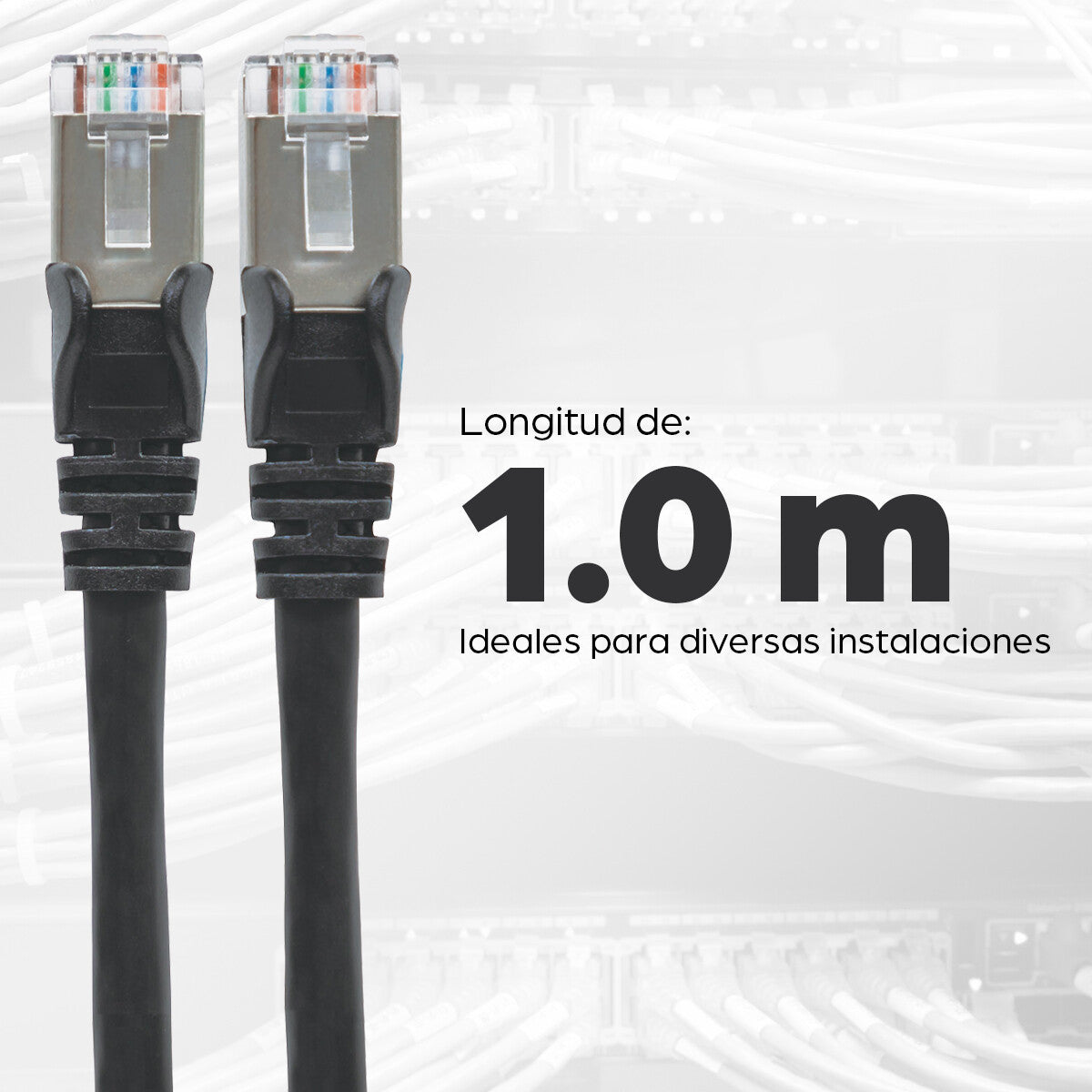Intellinet Cable de Red Cat6a S/FTP, 0.9 m, Negro