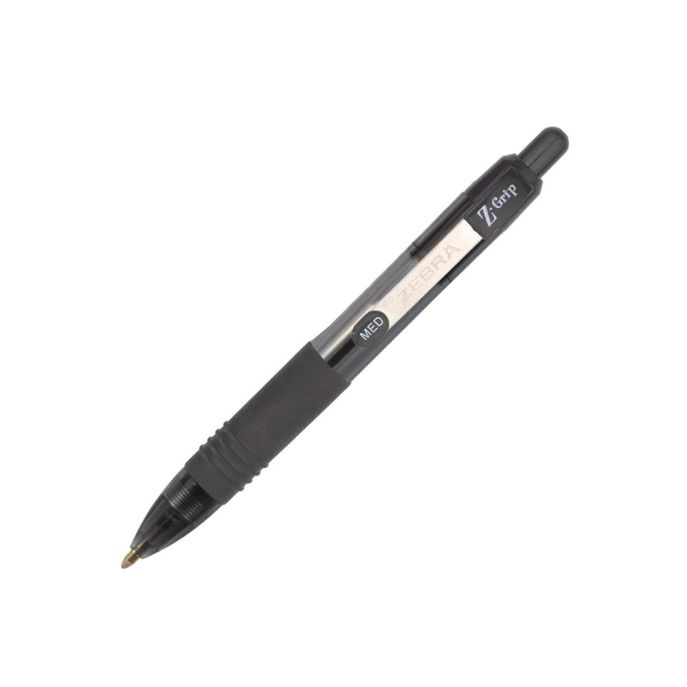 Bolígrafo Zebra Mini Z-Grip Retráctil Punto Mediano 1.0mm Color Negro C/6 Pzas