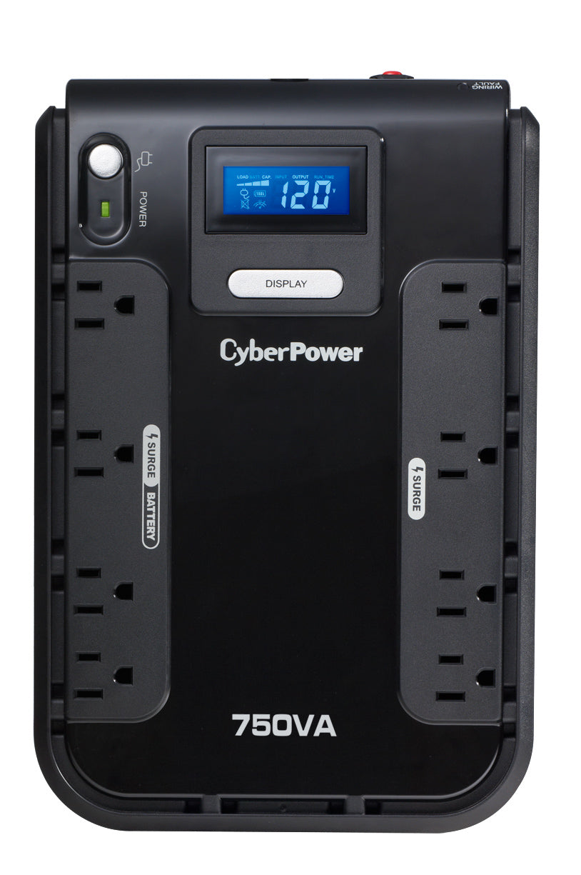 UPS de 750 VA/420 W, Topología Standby, Entrada 120 Vca NEMA 5-15P, Tipo Gabinete Compacto, Con 8 Tomas NEMA 5-15R
