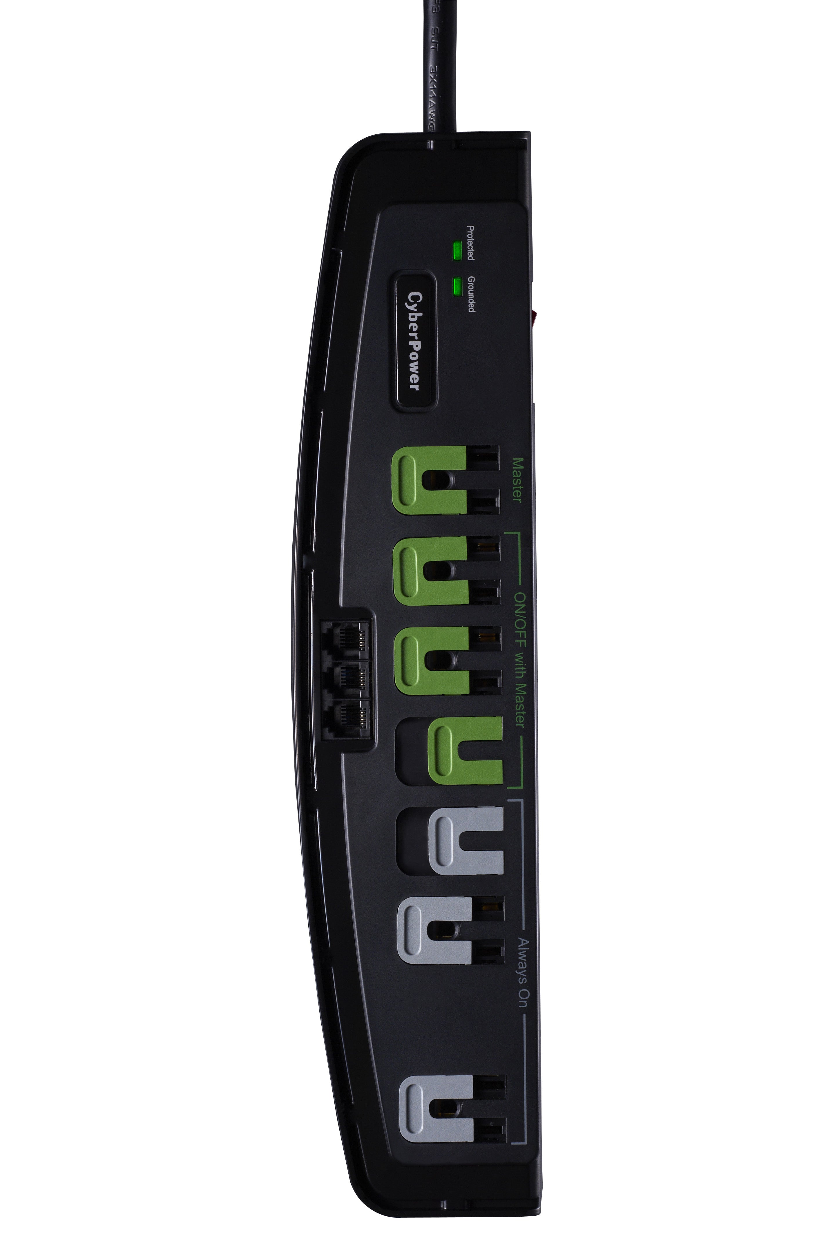 Multicontacto Con Supresor de Picos, Voltaje de Entrada 125 Vca NEMA 5-15P, Con 7 Salidas NEMA 5-15R, 2250 Joules, Protección RJ11