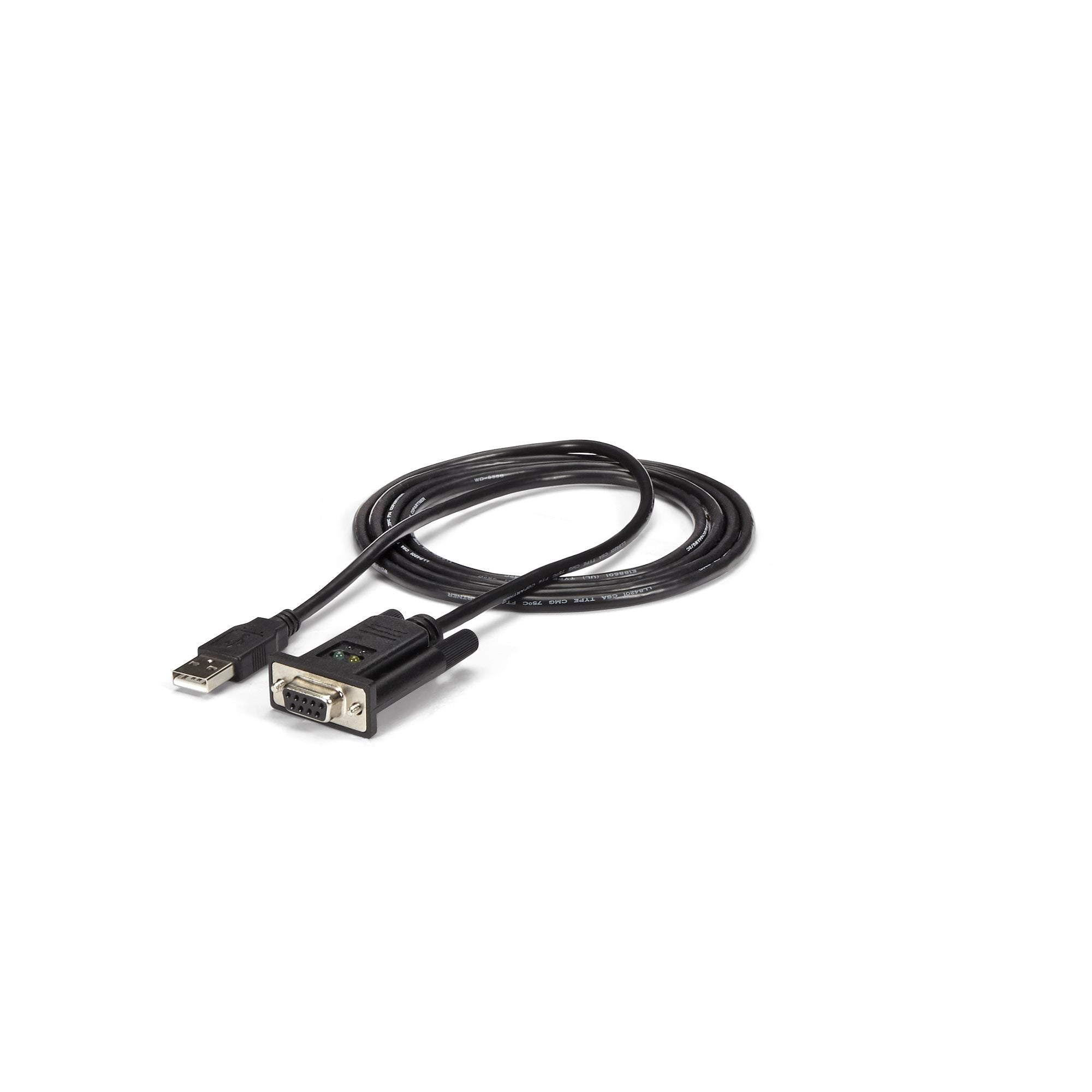 CABLE ADAPTADOR DE 1.8M USB-A A MDEM NULO NULL SERIAL DB9 RS232 DCE CON FTDI - 1X USB A MACHO - 1X DB9 HEMBRA - STARTECH.COM MOD. ICUSB232FTN