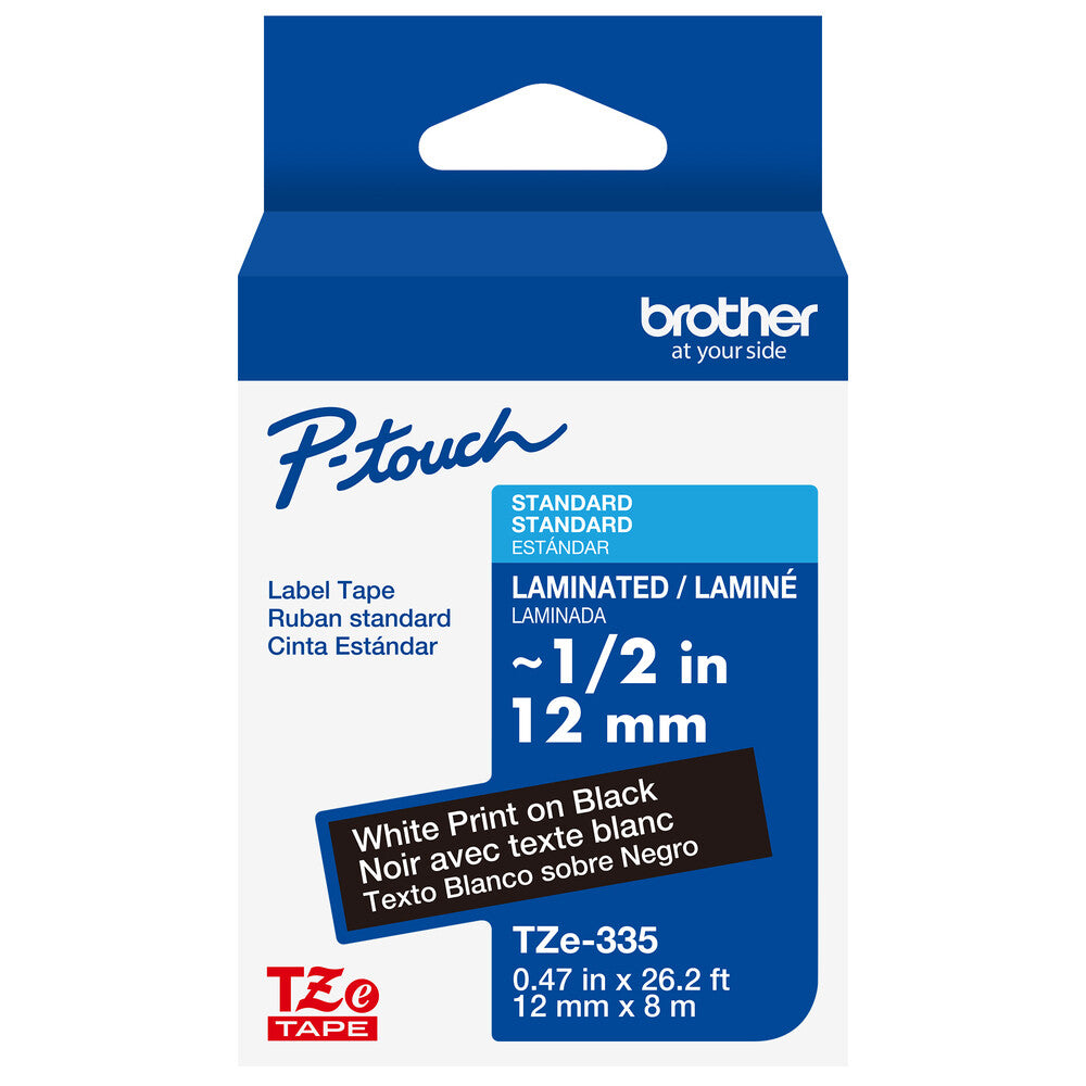 Brother TZE335G cinta para impresora de etiquetas Blanco sobre negro TZe