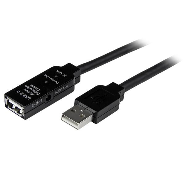 CABLE DE EXTENSIN ALARGADOR DE 10M USB 2.0 HI SPEED ALTA VELOCIDAD ACTIVO AMPLIFICADO - MACHO A HEMBRA USB A - NEGRO - STARTECH.COM MOD. USB2AAEXT10M