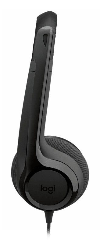 Logitech Audífonos con micrófono USB H390 para computadora, Black, USB-C