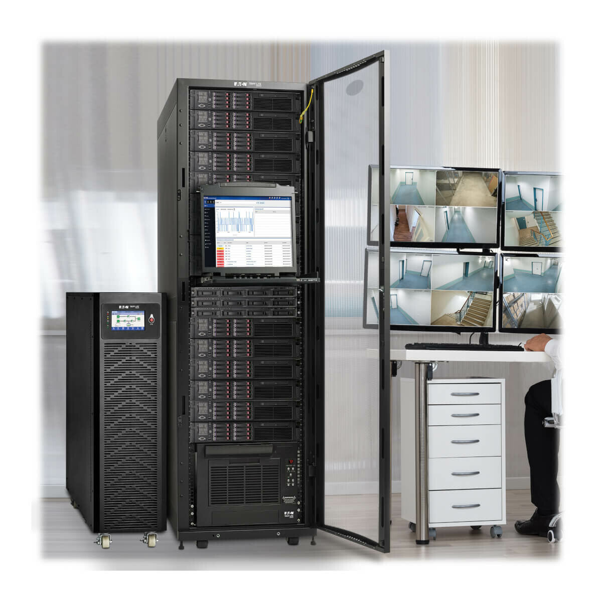 Tripp Lite S3M10K3B UPS trifásico de doble conversión 208/220/120/127V 10kVA/kW - Unidad de factor de potencia (Unity PF), 3 cadenas de batería interna