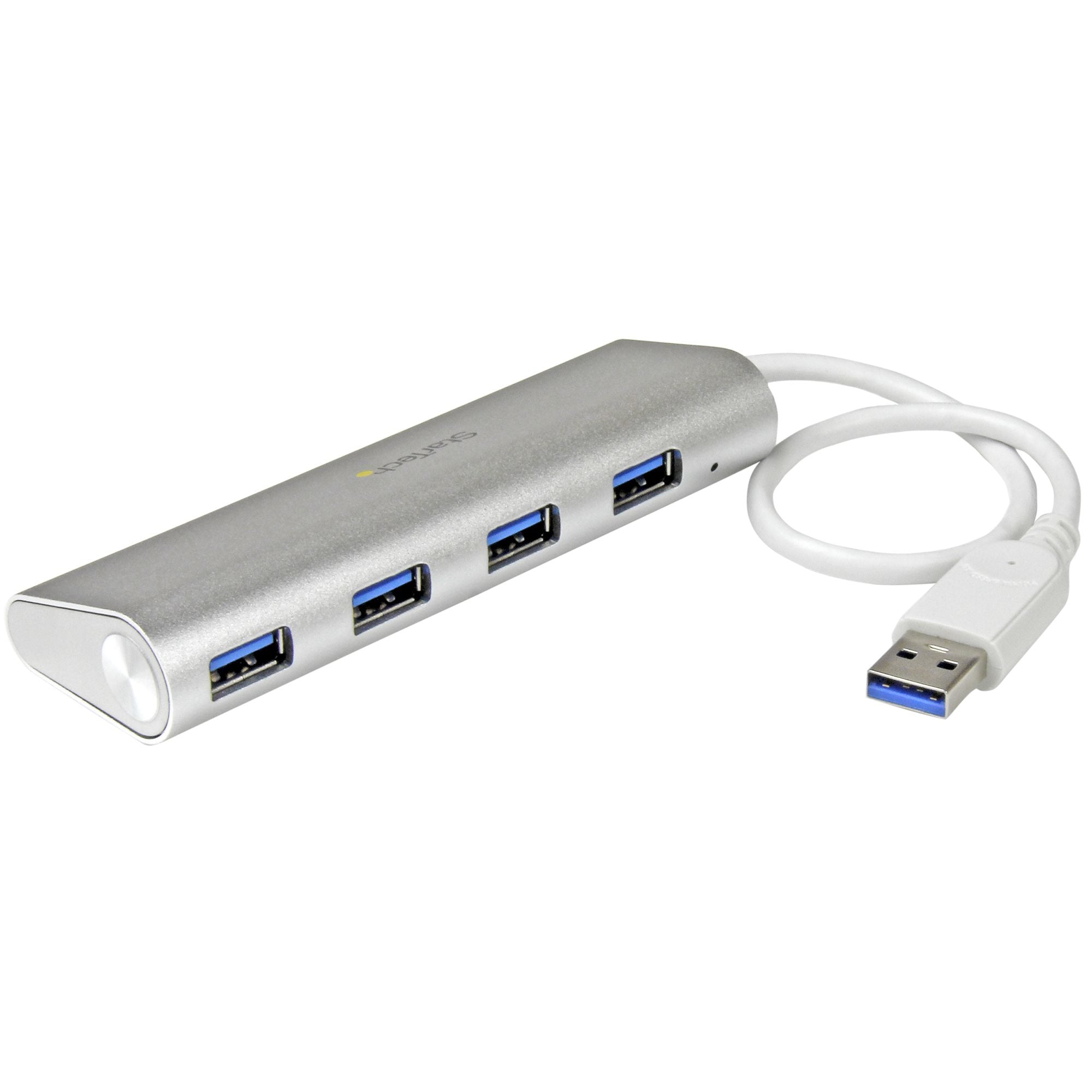 HUB USB 3.0 DE 4 PUERTOS - CONCENTRADOR PORTATIL USB 3.0 DE 4 PUERTOS - HUB DE ALUMINIO CON CABLE INCORPORADO - STARTECH.COM MOD. ST43004UA