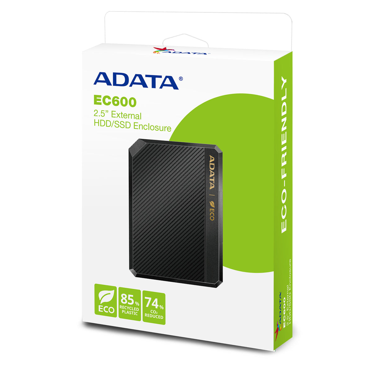 ADATA EC600-BCBK caja para disco duro externo Cubierta de disco duro/SSD Negro 2.5"