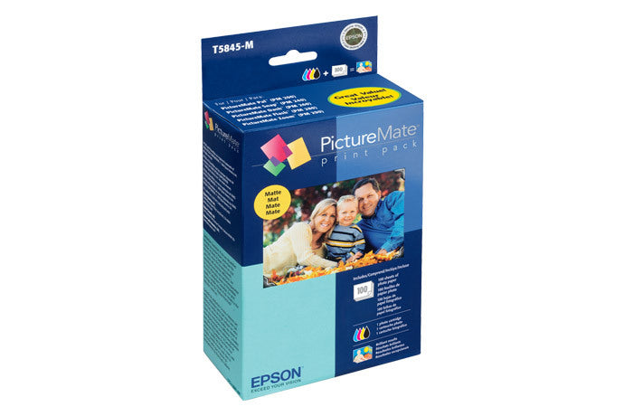 Epson Picture Mate Print Pack T5845-M Ink 100 Sheets 4 Colors