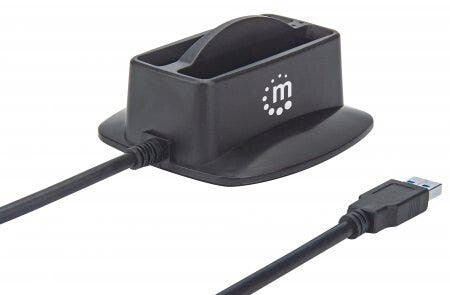 Manhattan Base de conexión dual USB 3.0 SuperSpeed y disco duro SATA 2.5"