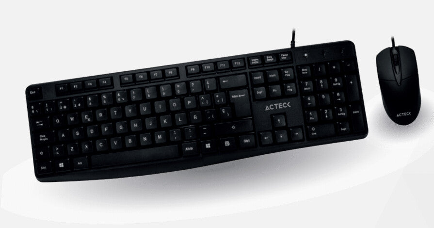Acteck AC-928984 teclado Ratón incluido Hogar USB Negro