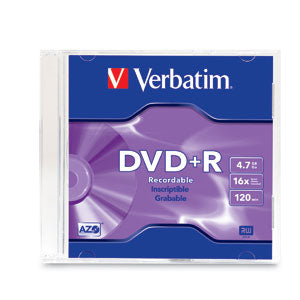 Verbatim DVD+R 4.7GB 16X Single Slim Case