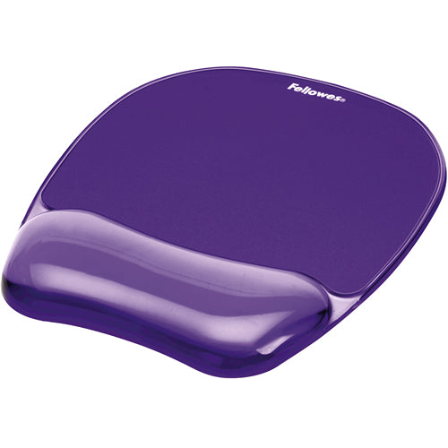 Fellowes Crystal Gel Wrist Rest Mouse Pad Violet