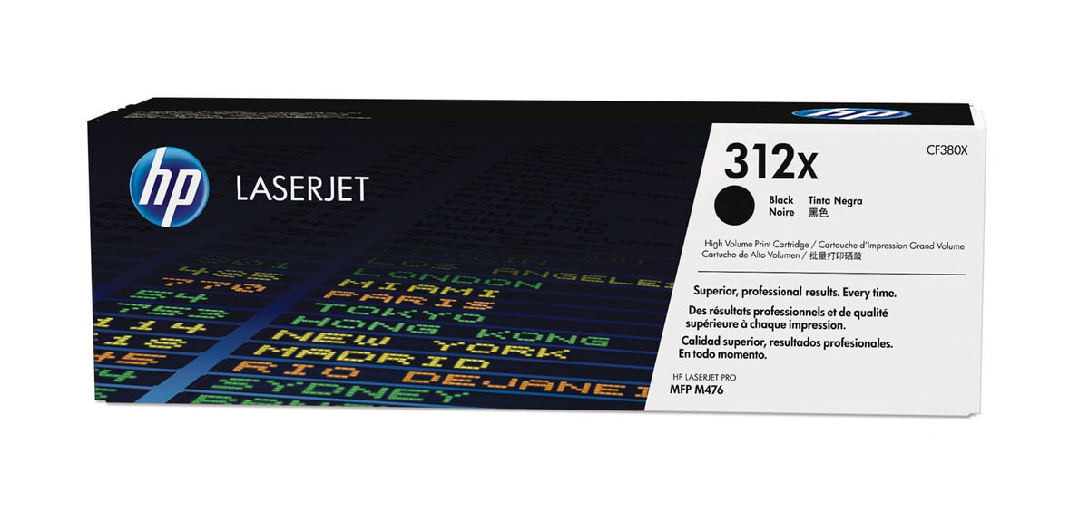 HP Cartucho de tóner LaserJet 312X de alto rendimiento, negro