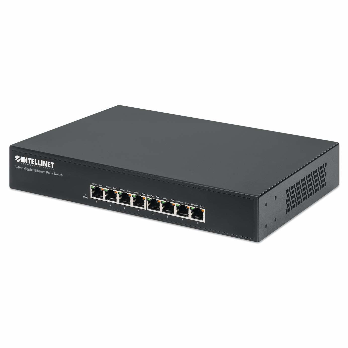 POE SWITCH,INTELLINET,560641, GB  8 PTOS 30W/PTO, 140W