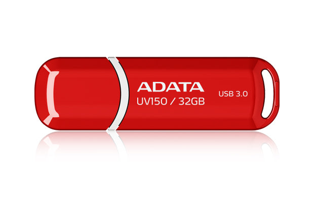 MEMORIA ADATA 32GB USB 3.2 UV150 ROJO (AUV150-32G-RRD)