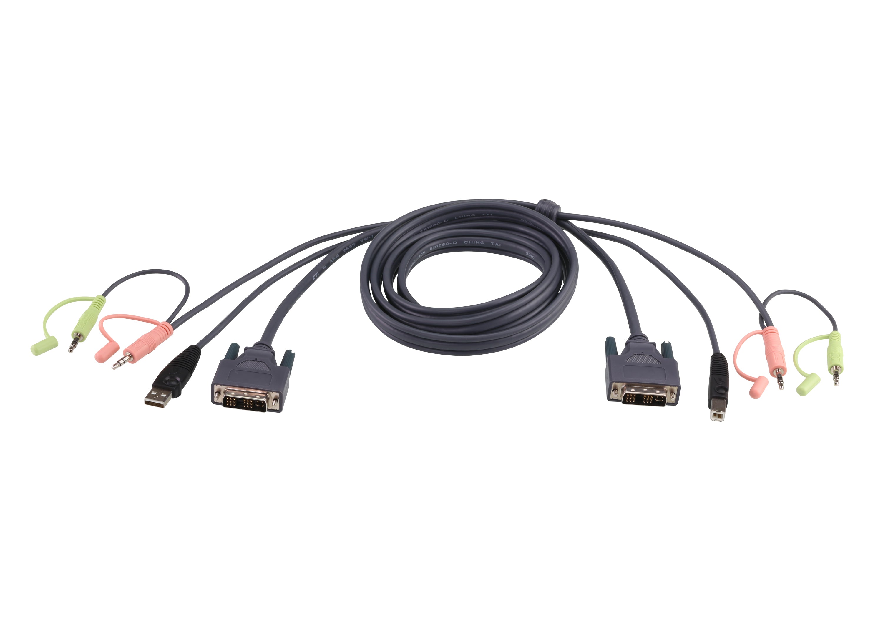 Cable KVM DVI-D USB single link de 1,8 m