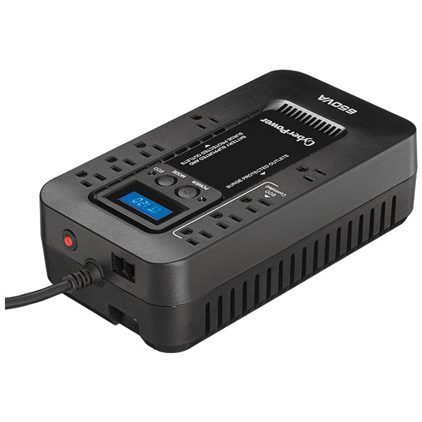 UPS de 650 VA/390 W, Topología Standby con Modo Ahorrador ECO, Entrada 120 Vca NEMA 5-15P, Con 8 Tomas NEMA 5-15R