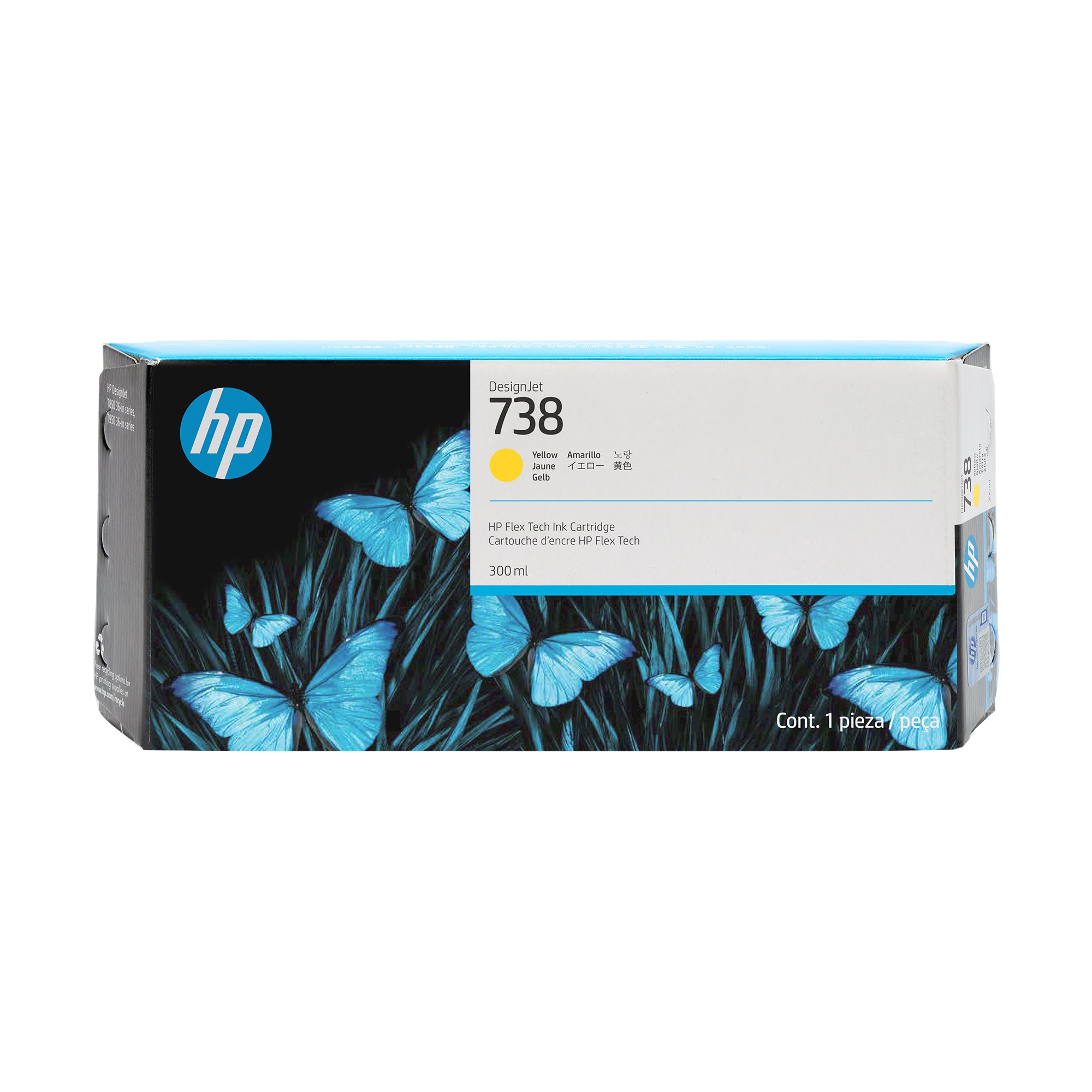 Tinta HP DesignJet 738 300ml Color Amarillo