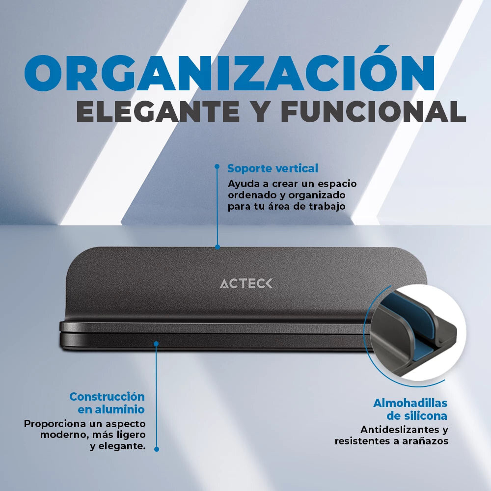 Acteck Vault Stow BN430 Soporte para computadora portátil Negro 43.2 cm (17")