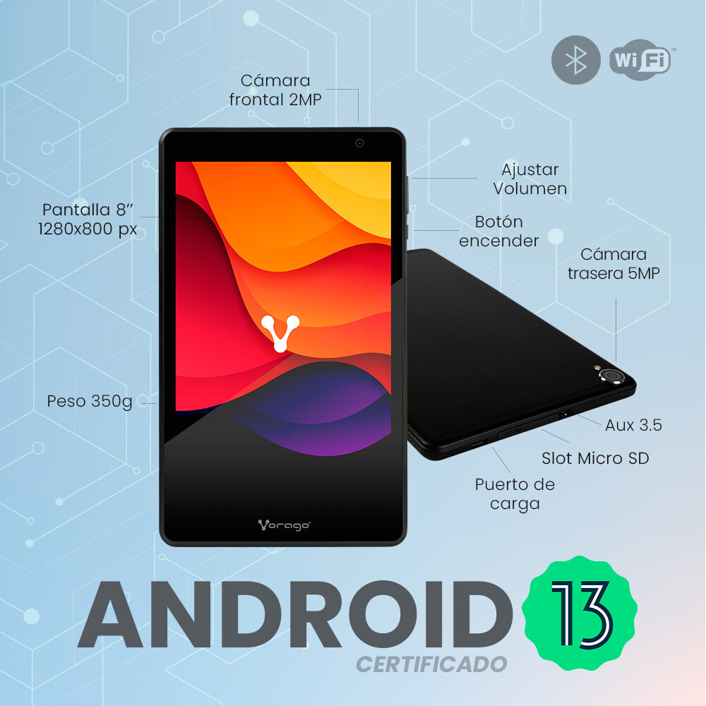 Vorago PAD-8-KIDS-RD tablet para niños 64 GB Wifi Rojo