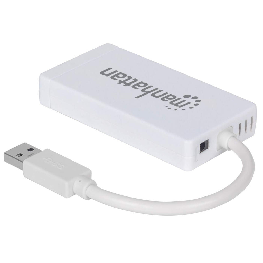 Manhattan Hub de 3 puertos USB 3.0 con Adaptador Gigabit Ethernet