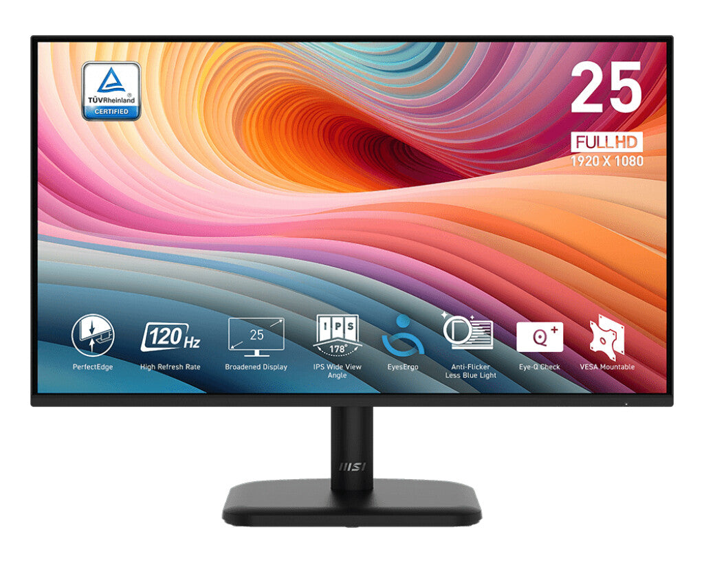 MSI PRO MP251L E2 monitor de computadora 62.2 cm (24.5") 1920 x 1080 Pixeles Full HD LED Negro