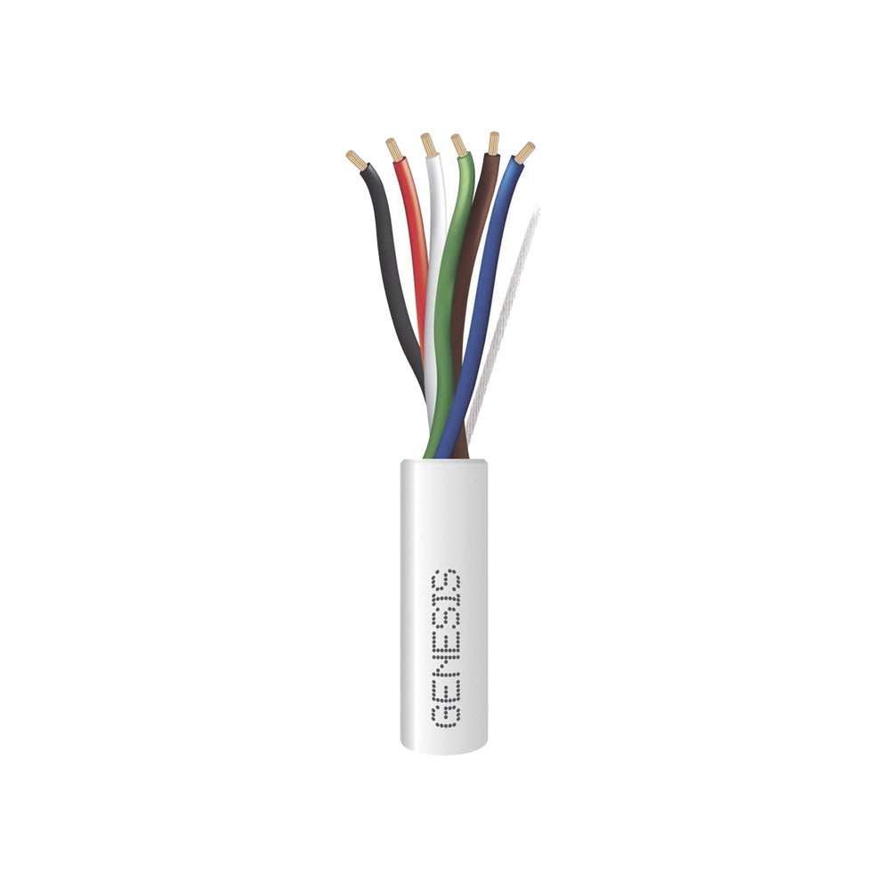 Carrete de 305 Metros (1000 Pies) / Cable de Cobre / 6 x 18 AWG / Plenum / Para Interior / Color Blanco / Para Aplicaciones de Alarmas de Intrusión/Control de Acceso/ Automatización / Interfonos y Tv Porteros