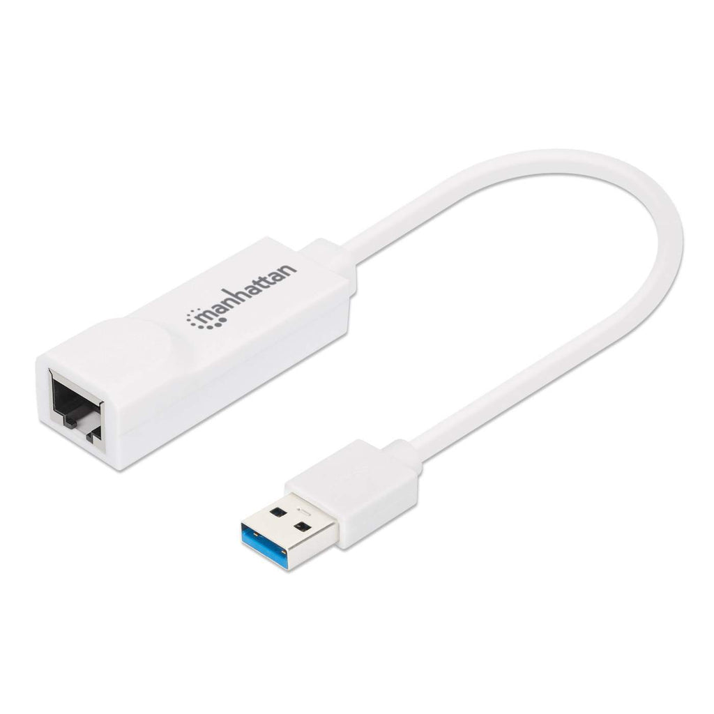 Manhattan Super Speed USB 3.0 to RJ-45 GB Ethernet Adapter White