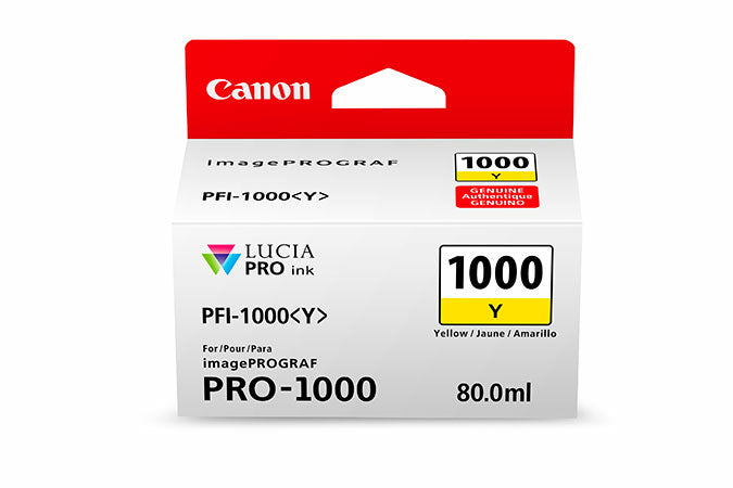 Canon PFI-1000R Y Lucia Pro Ink Tank 80ML Yellow Color