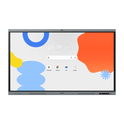 Pantalla Interactiva WAFX-P Series 75" 4K UHD 3840x2160 / Android 15 EDLA / Octa-core CPU / 48MP Cámara Integrada / 8 Micrófonos Far-Field / 50 Puntos Touch IR / WiFi 6 / 16GB RAM / 128GB Storage