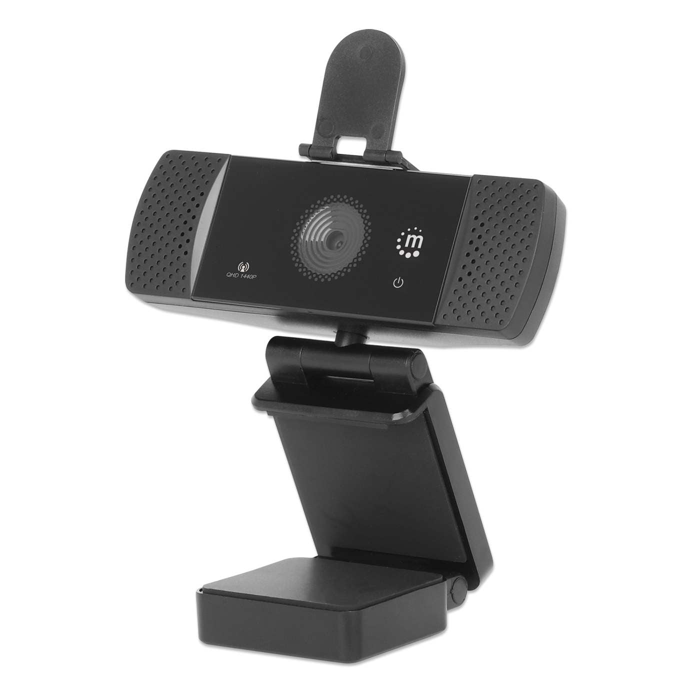 Manhattan QHD USB Webcam Autofocus Noise Cancellation Black