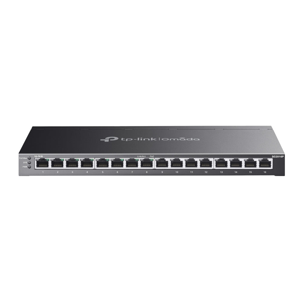 SWITCH TP-LINK SG2016P 16 PUERTOS 8 PUERTOS POE INTEGRADO CON OMADA SDN