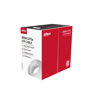 BOBINA/ DAHUA/ PFM920I-5EUN/ CABLE UTP BLANCO 100 COBRE/ CATEGORIA 5E/ 305 METROS/ CPR ECA/ VIDEO Y REDES/ COMPATIBLE CON ALIMENTACIN POE
