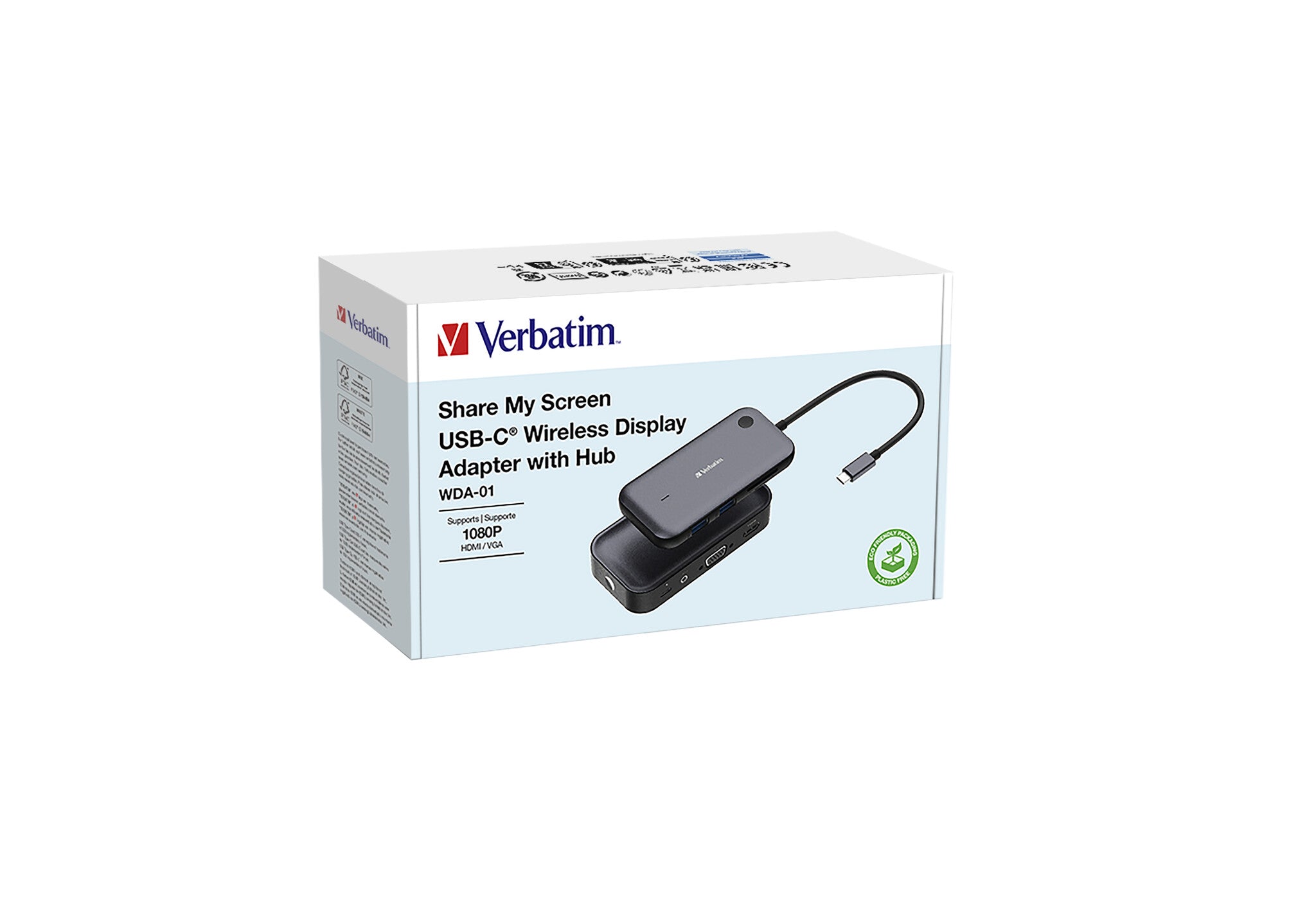 Verbatim 32146 adaptador de pantalla inalámbrico USB Full HD Escritorio