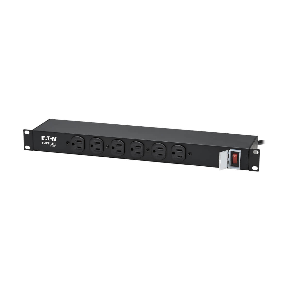 Tripp Lite RS-1215 Barra de contactos para instalación en rack 1U, 120V, 15A, 5-15P, 12 tomacorrientes (6 adelante, 6 atrás), 4.57 m [15 pies]. Cable