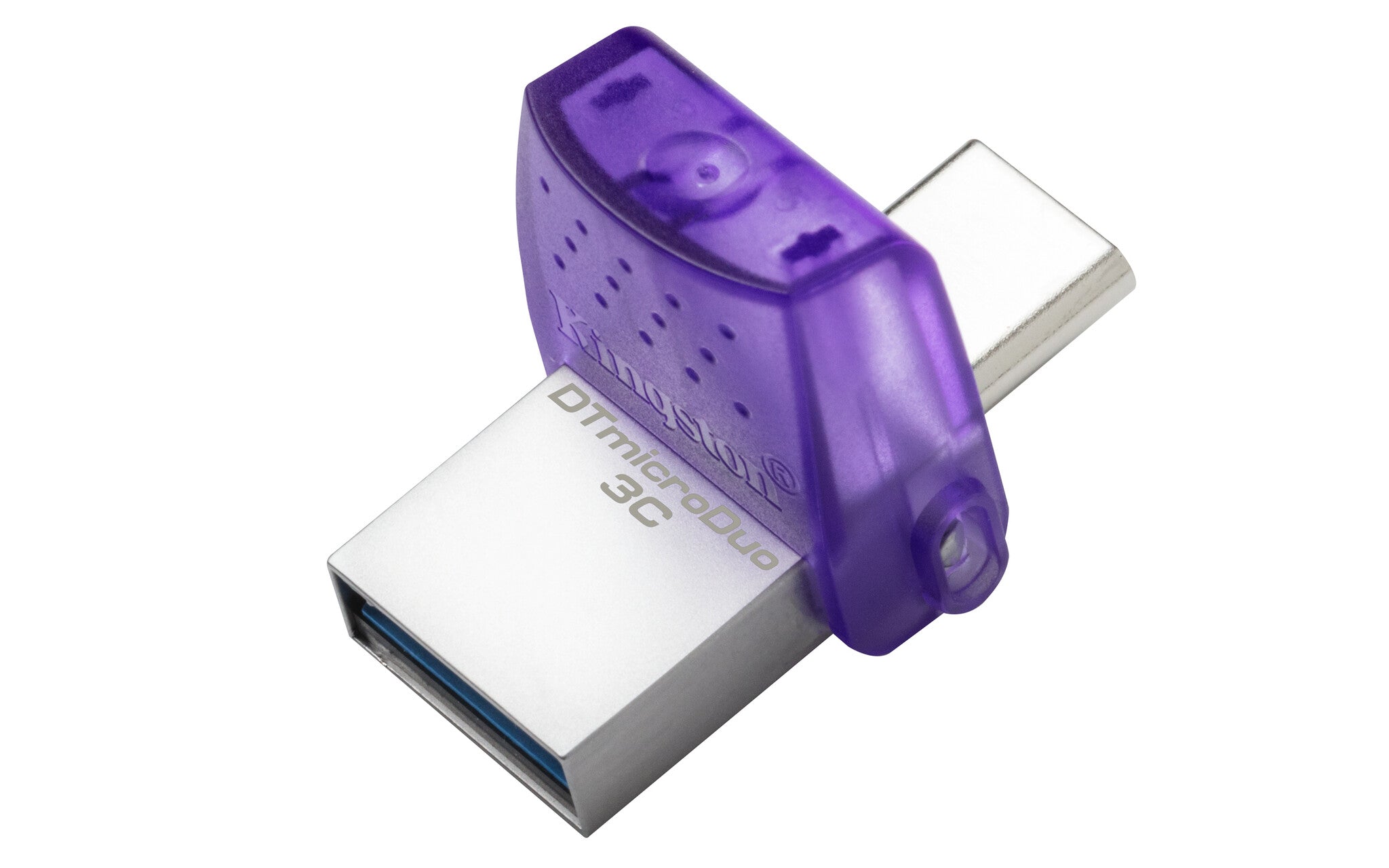 Kingston Technology DataTraveler microDuo 3C unidad flash USB 128 GB USB Type-A / USB Type-C 3.2 Gen 1 (3.1 Gen 1) Acero inoxidable, Púrpura