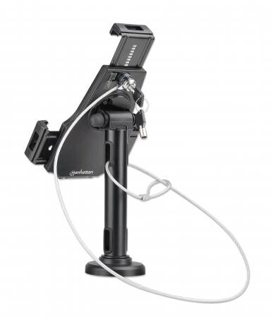 Manhattan Soporte para Tablet o iPad 2 en 1, soporte de escritorio con cerradura y soporte de montaje en pared