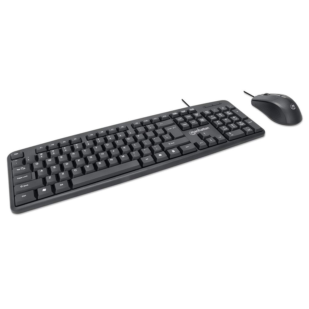 Manhattan Juego de teclado y mouse óptico, cableados