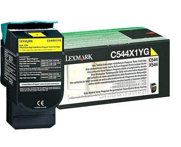 Lexmark C544, X544 Yellow Extra High Yield Return Programme Toner Cartridge (4K) cartucho de tóner Original Amarillo