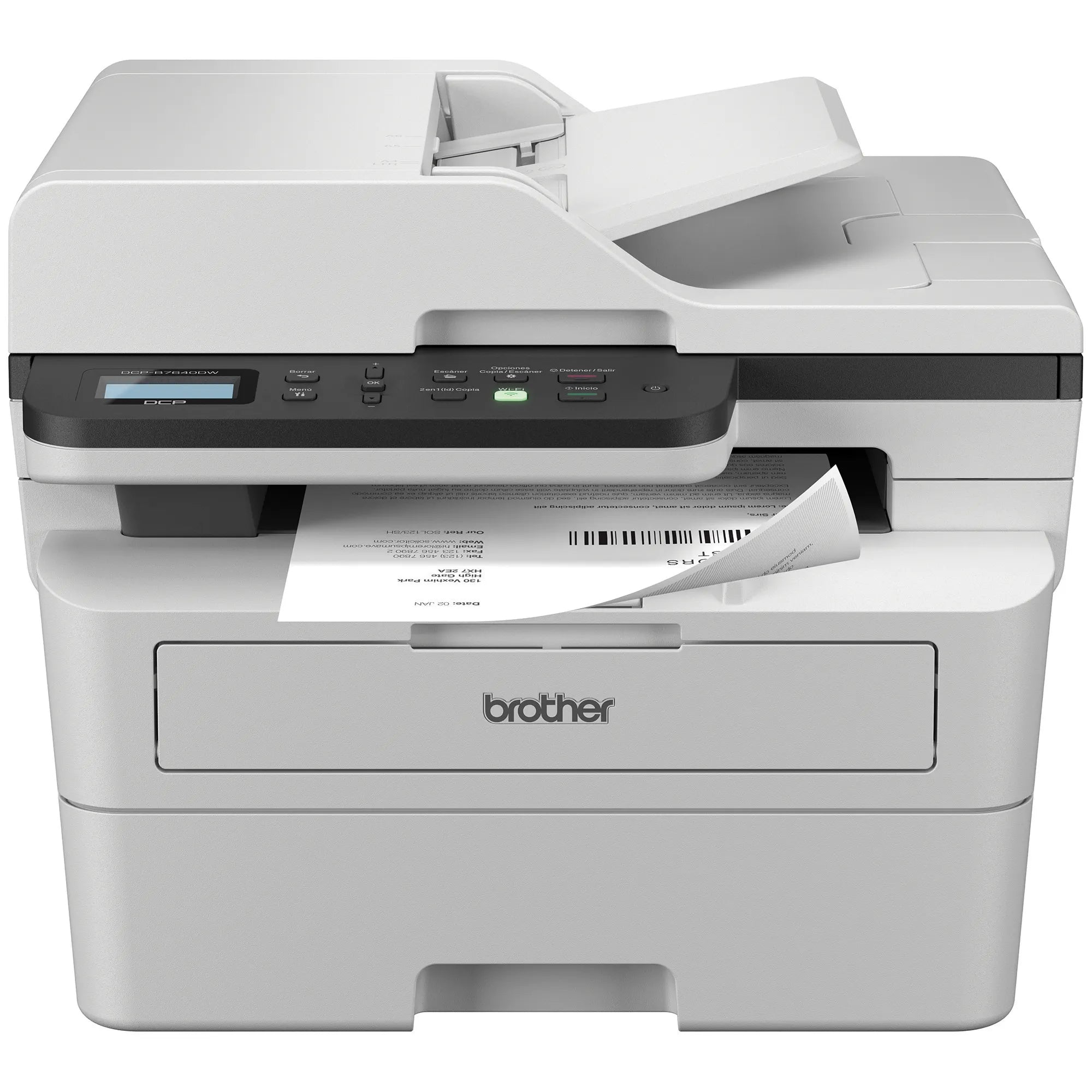 Brother Mono Laser Multifunction Printer DCP-B7640DW with Duplex Printing Wi-Fi/Ethernet/USB Copy and Scan Functions